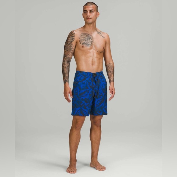 lululemon athletica Other - Lululemon Current State Board Short 9" Spray Leaf MAX Blazer Blue Tone Multi